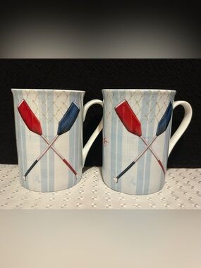 Set of 2 IHR Boat Oars / Paddle Bone China Mug Made In Germany